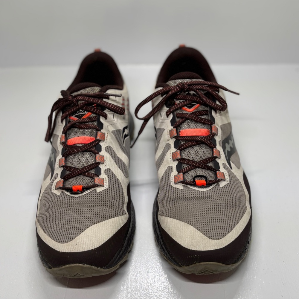 Saucony Xodus 10 Trail Running Shoes Men’s 13 S20555-35 Hiking Brown Orange - Picture 4 of 12
